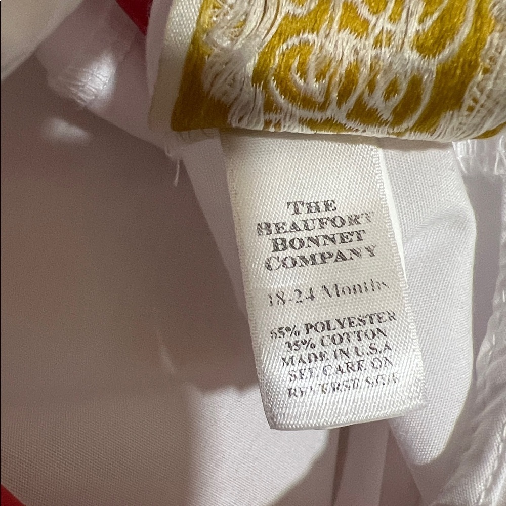 The Beaufort Bonnet Company Peter Pan collared onesie size 18-24M color white - Picture 4 of 5